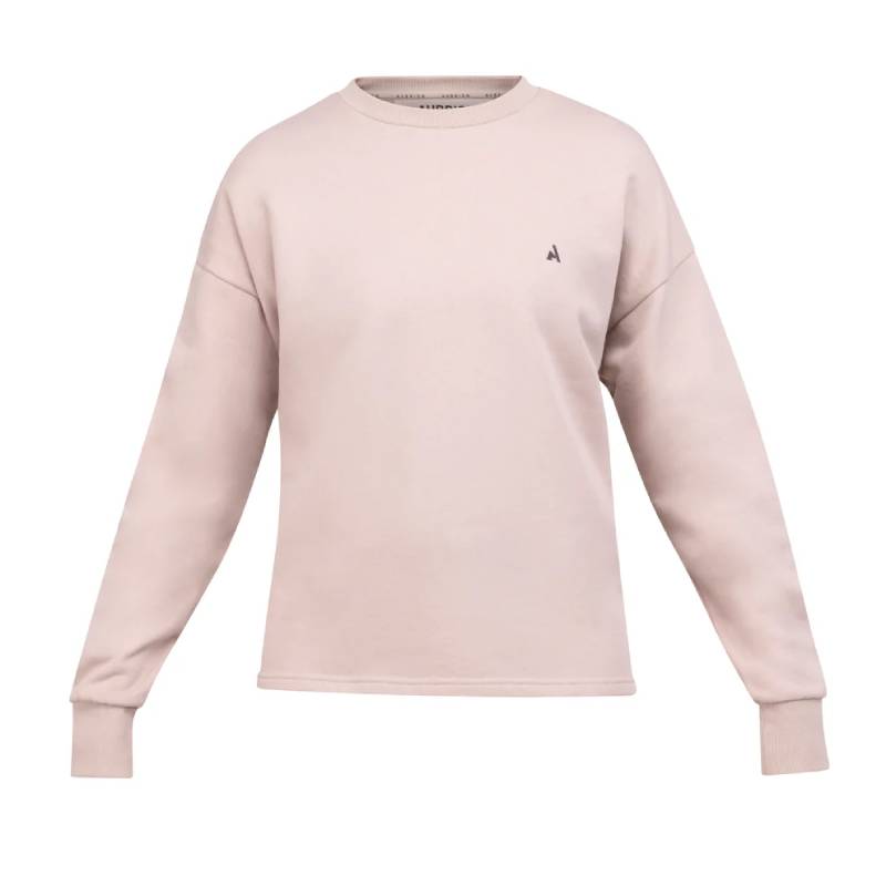 Aubrion React Sweatshirt YR Sand in cotton French terry with small left chest logo.