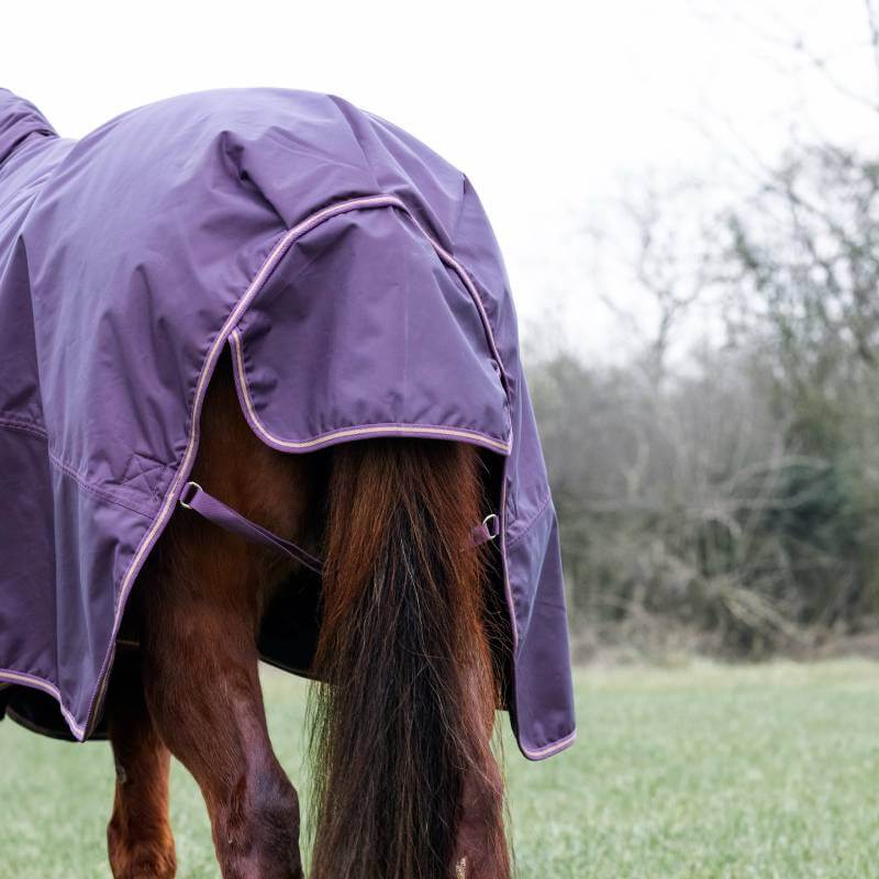Shires Typhoon 100g Turnout Rug Combo Neck Black Cherry