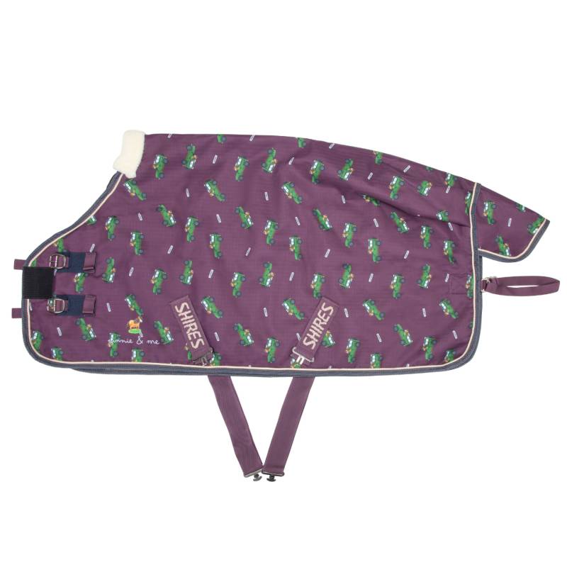 Shires Winnie &amp; Me 100g Standard Neck Medium/Lightweight Turnout Rug Burgundy
