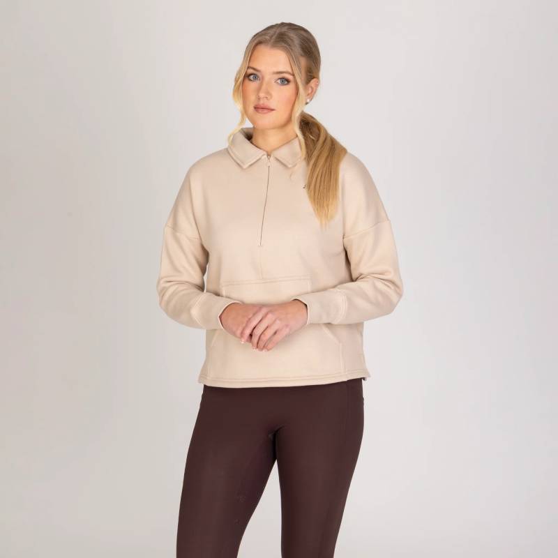 Aubrion Equestrian Quarter Zip Sweater Oat