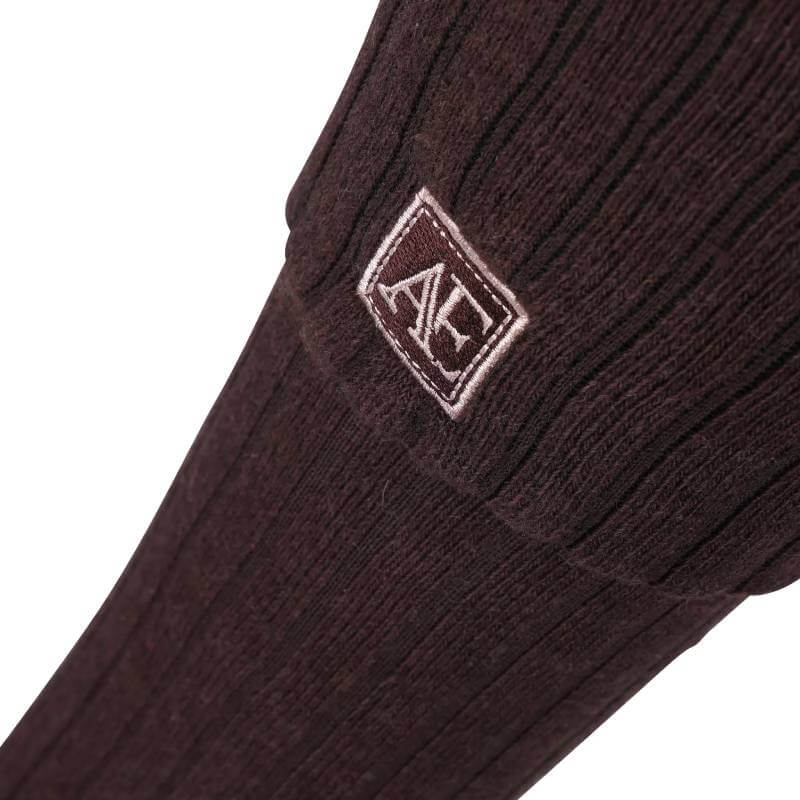 Aubrion Equestrian Knit Boot Socks Espresso One Size