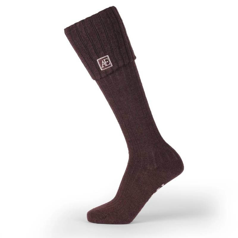 Aubrion Equestrian Knit Boot Socks Espresso One Size