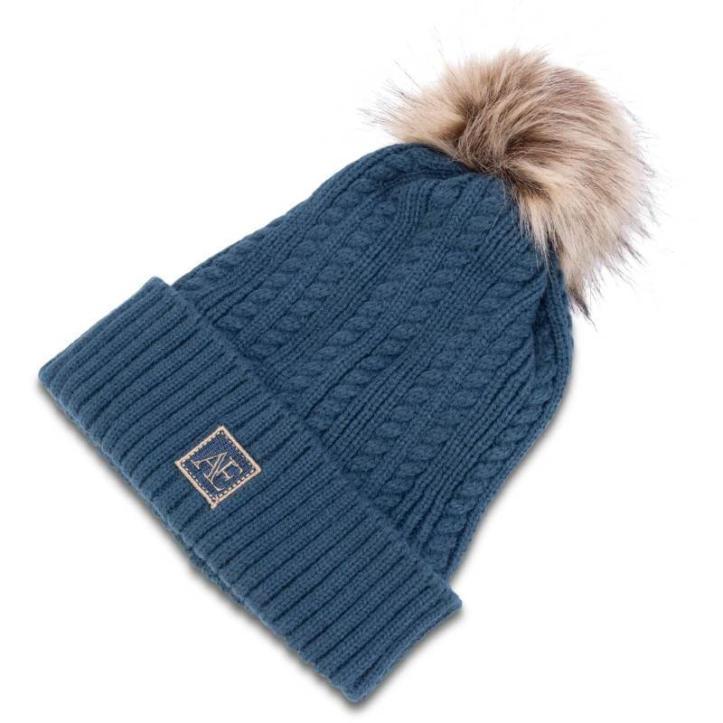 Aubrion Equestrian Knit Hat Estate Blue One Size