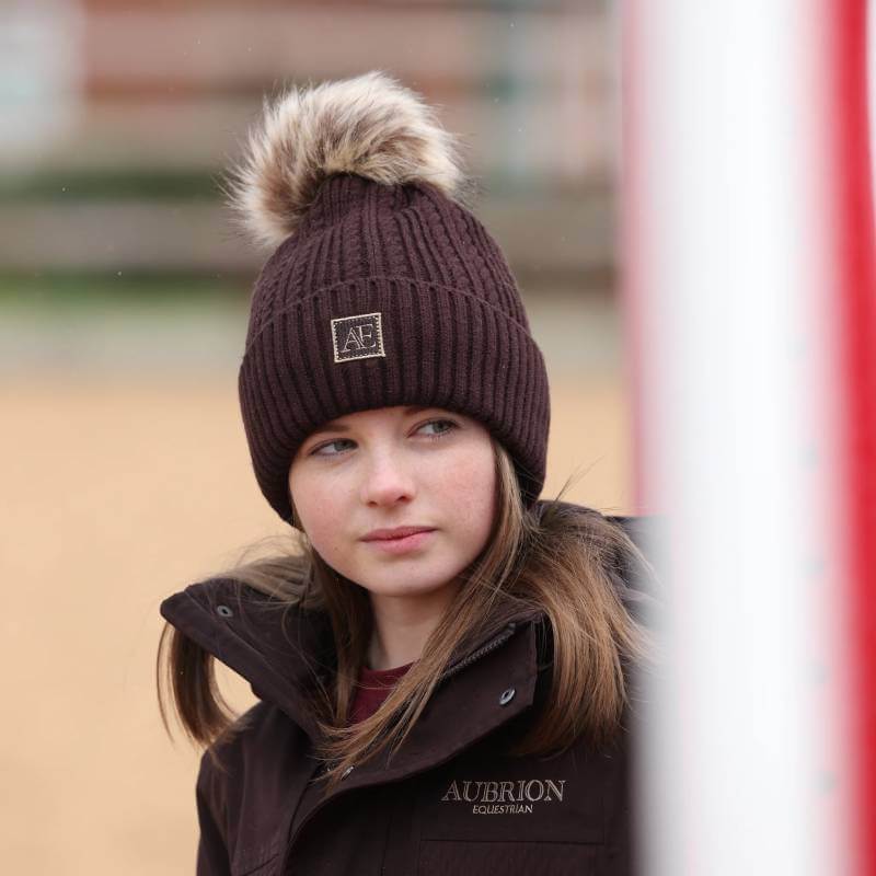 Aubrion Equestrian Knit Hat Espresso One Size