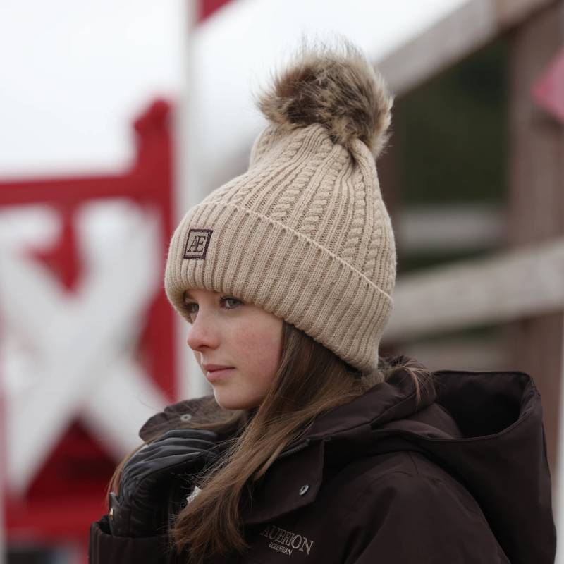 Aubrion Equestrian Knit Hat Oat One Size