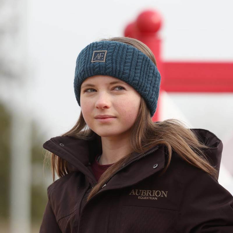 Aubrion Equestrian Knit Headband Estate Blue One Size