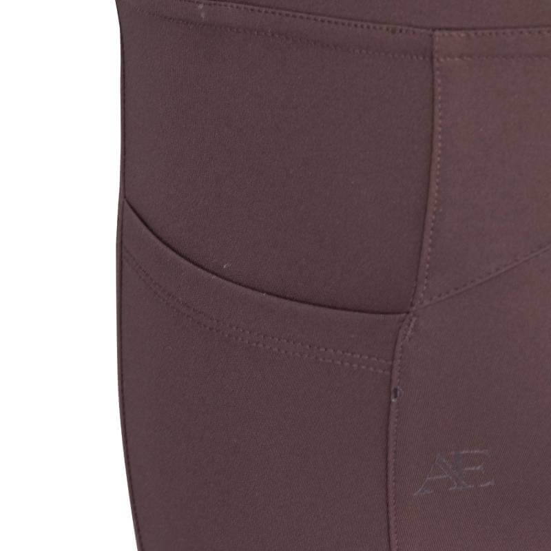 Aubrion Equestrian Winter Riding Tights Young Rider Espresso