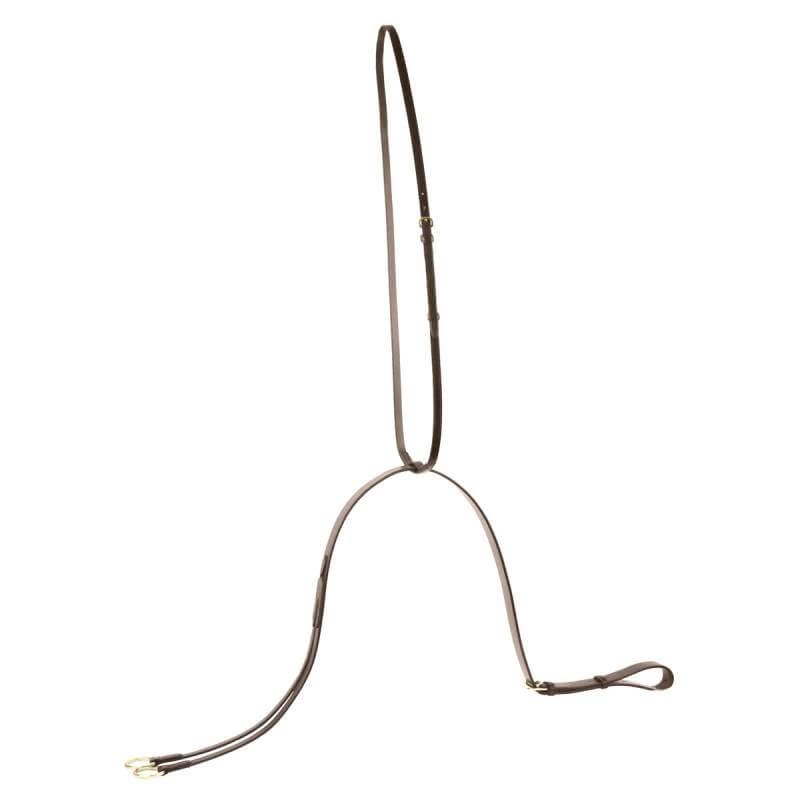 Wembley Pro Running Martingale by Jeffries, shown with metal buckles on a white background.