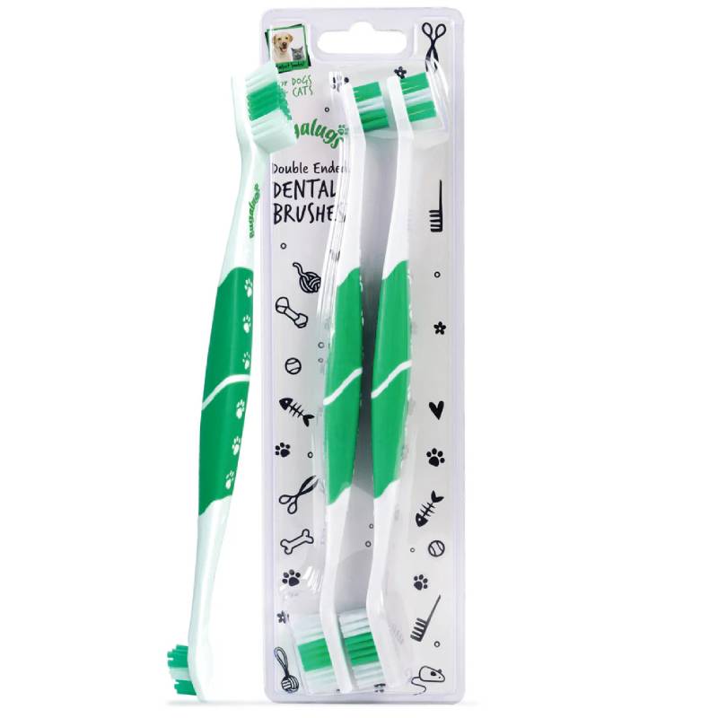 Bugalugs Double Ended Toothbrush for dog and cat dental care, by Bugalugs.