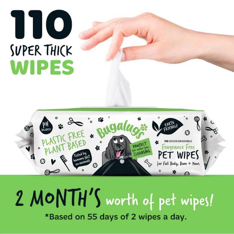 Bugalugs Biodegradable Wipes 110pk