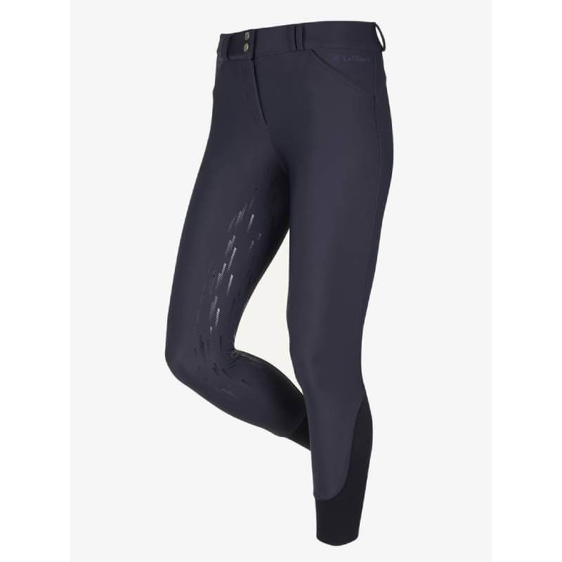 LeMieux My LeMieux DryTex Breeches: navy, knee grip, black ankle cuffs.
