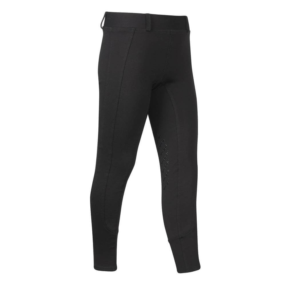 LeMieux My LeMieux Junior Pro Breeches Black: 4-way stretch, knee grip, belt loops.
