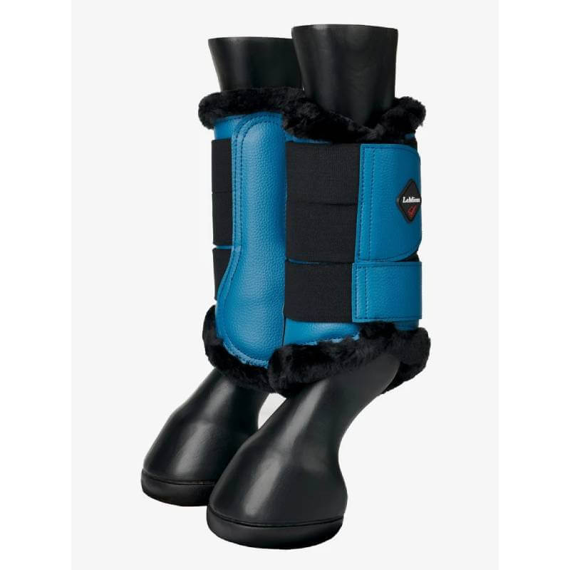 LeMieux Fleece Lined Brushing Boots Marine