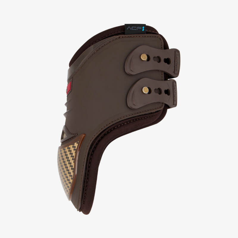 LeMieux Exo-Flex Fetlock Boot Brown/Gold offers tendon protection with stylish gold accents.