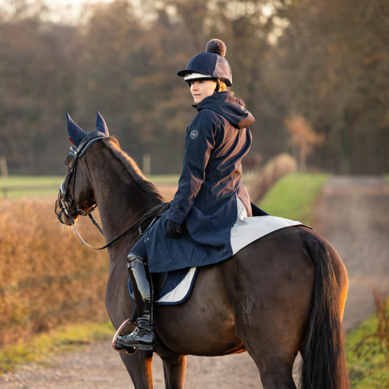 Lemieux Eleanor Pom Hat Silk Navy