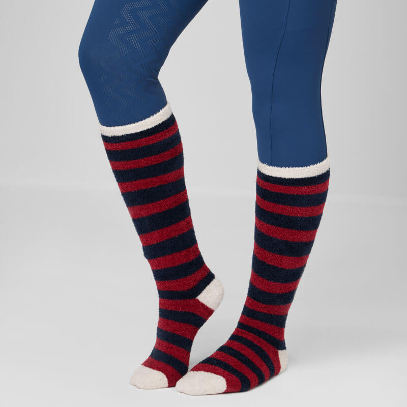 Lemieux Sophie Stripe Socks Fluffies Navy Adult