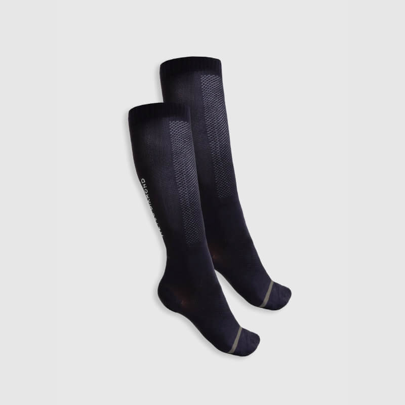 Aztec Diamond Technical Sock Navy 2pk shown on a plain light background.
