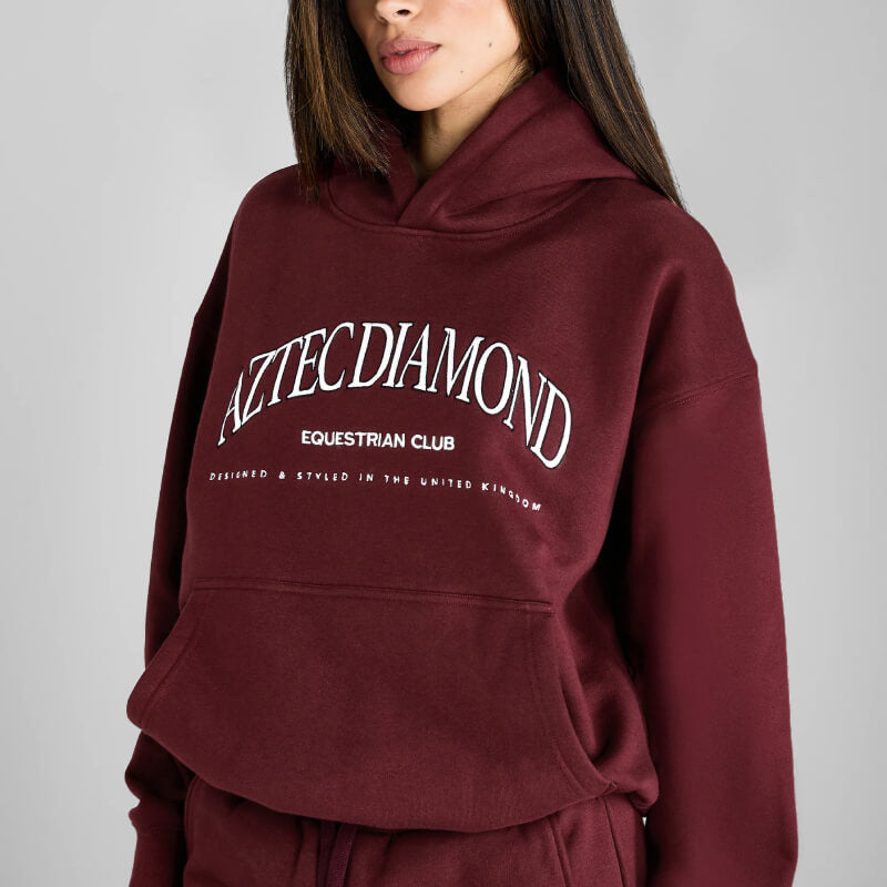 Aztec Diamond EQ Club Pull on Hoodie Cherry-Pet n Pony-Aztec Diamond