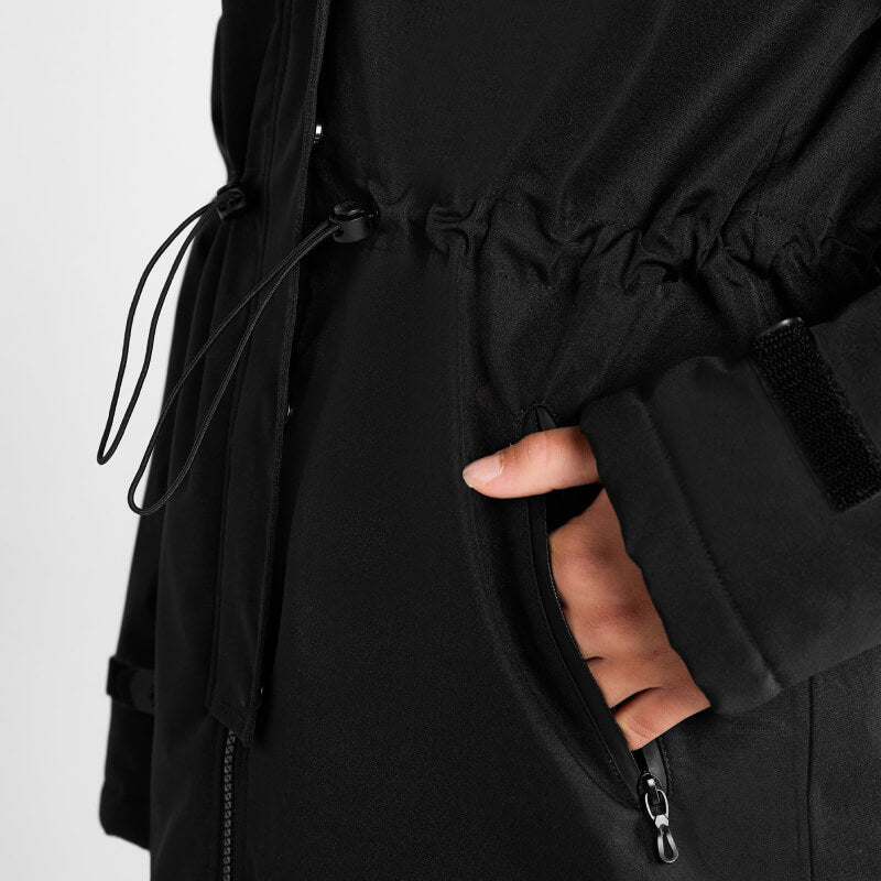 Aztec Diamond YR Fleece Lined Rain Jacket Black-Pet n Pony-Aztec Diamond