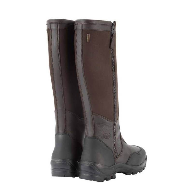 Le Chameau Turenne Fourrée Men's Tall Boots Marron Foncé, back and side view shown.