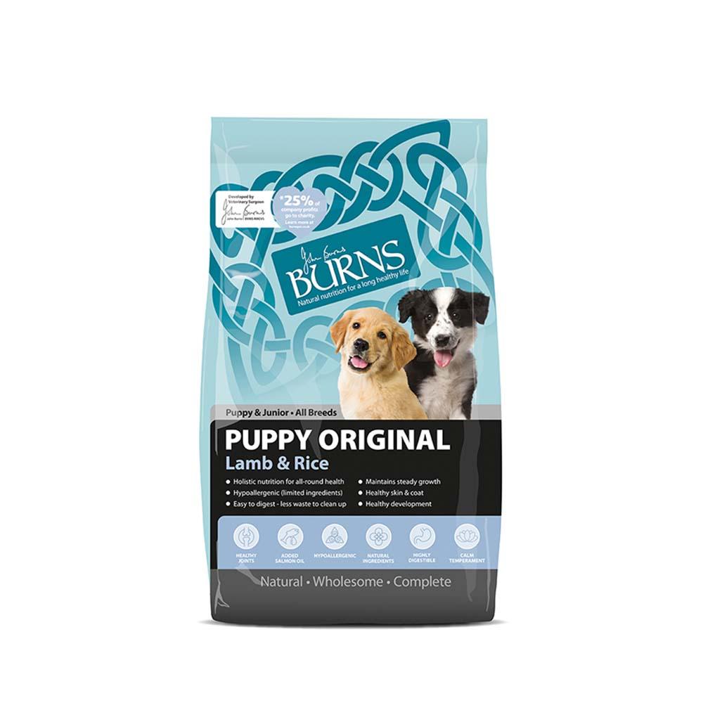 Burns Puppy Original Lamb &amp; Rice supports healthy growth in puppies.