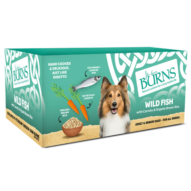 Burns Wet Dog Tray Wild Fish 8x395g