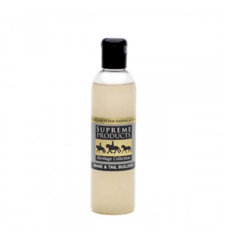 Supreme Products Mane &amp; Tail Builder 200ml supports hair growth for horses.