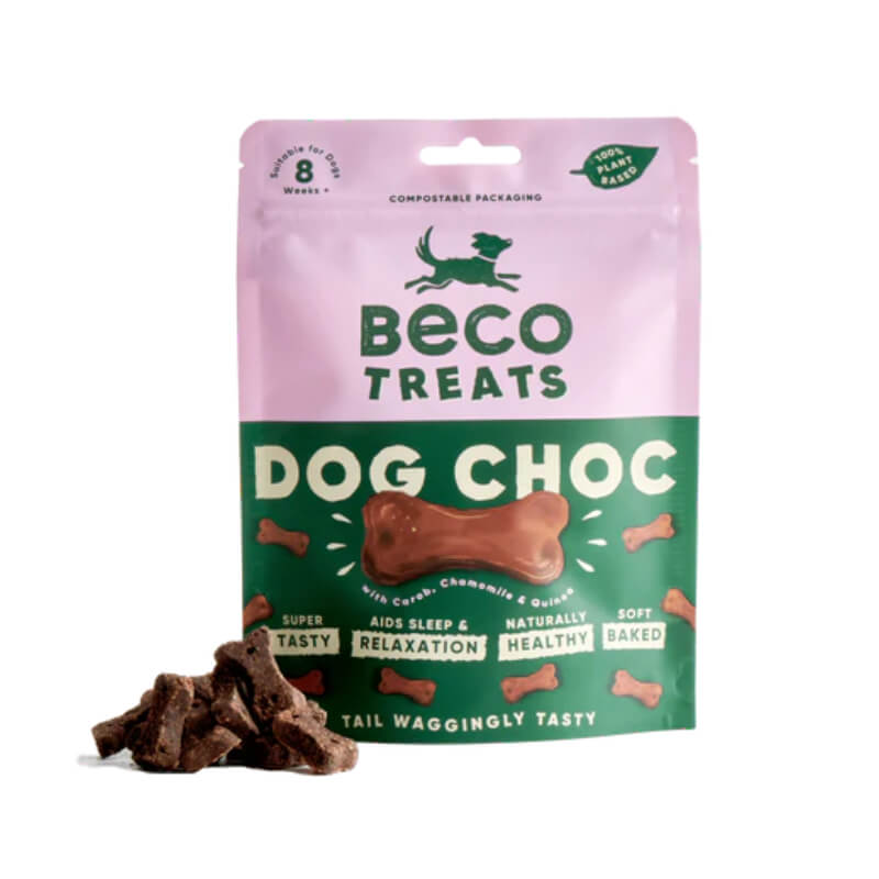 Beco Dog Choc with Chamomile &amp; Quinoa Dog Treats 70g