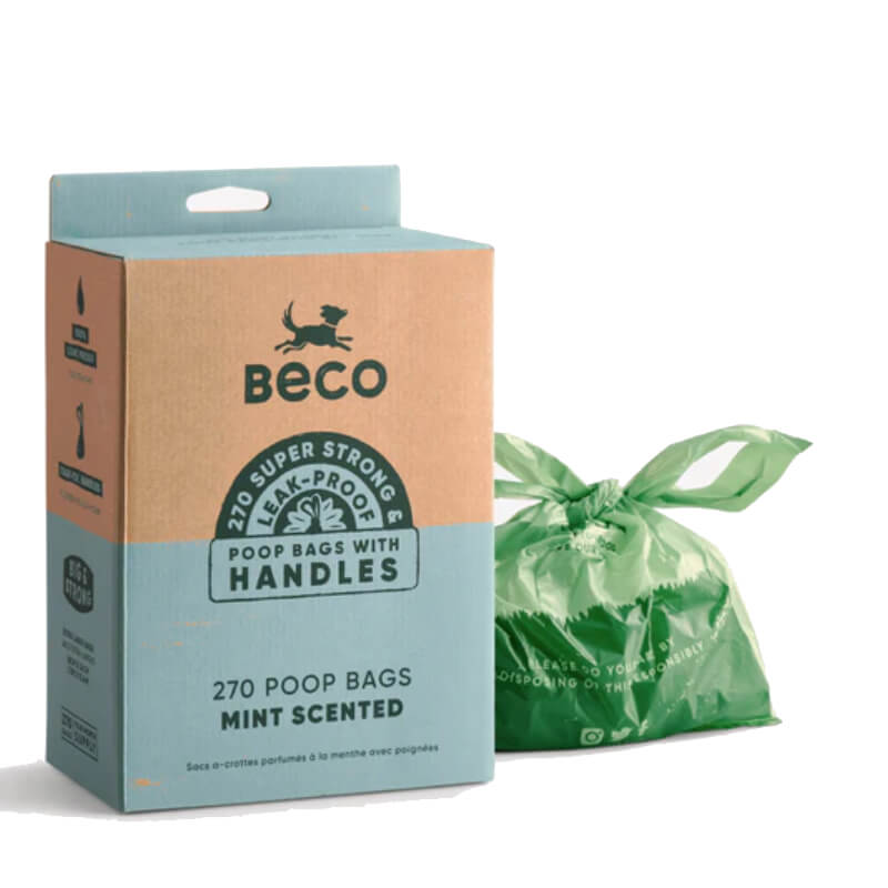 Beco Large Poop Bags with Handles Mint Scented-Pet n Pony-Beco