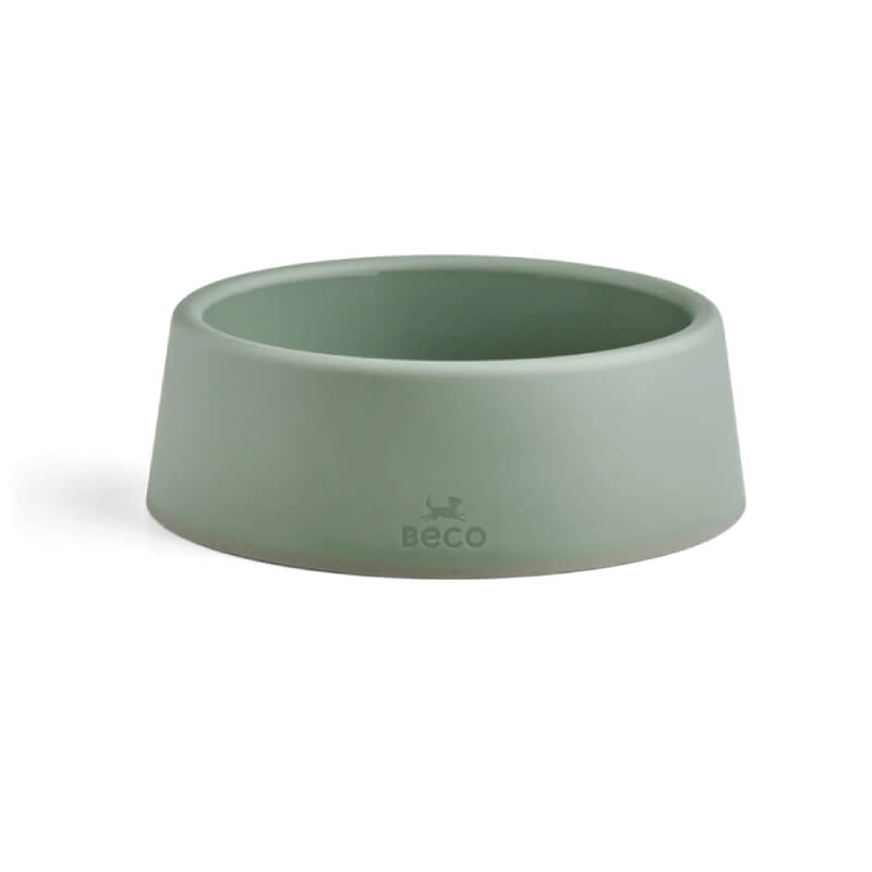Beco Steady Dog Bowl Green, BPA free, non-slip, and made with recycled materials by Beco.