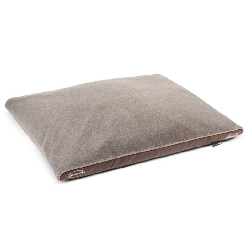 Scruffs Chateau XL orthopaedic dog bed, memory foam pillow, latte, 120x75x8cm.