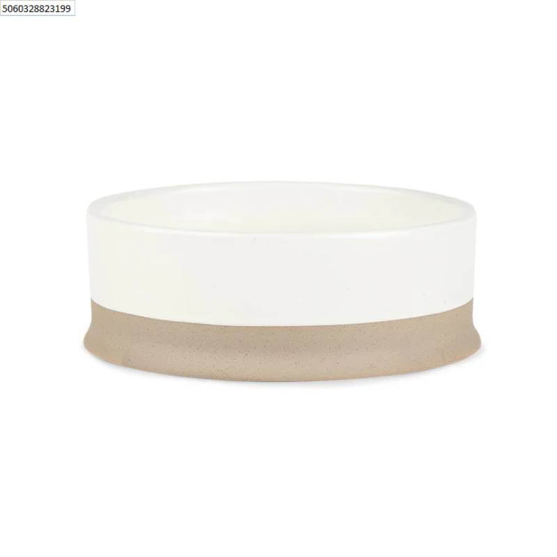 Scruffs Scandi Non Tip Bowl, 20cm, cream ceramic with a simple, minimalist design.