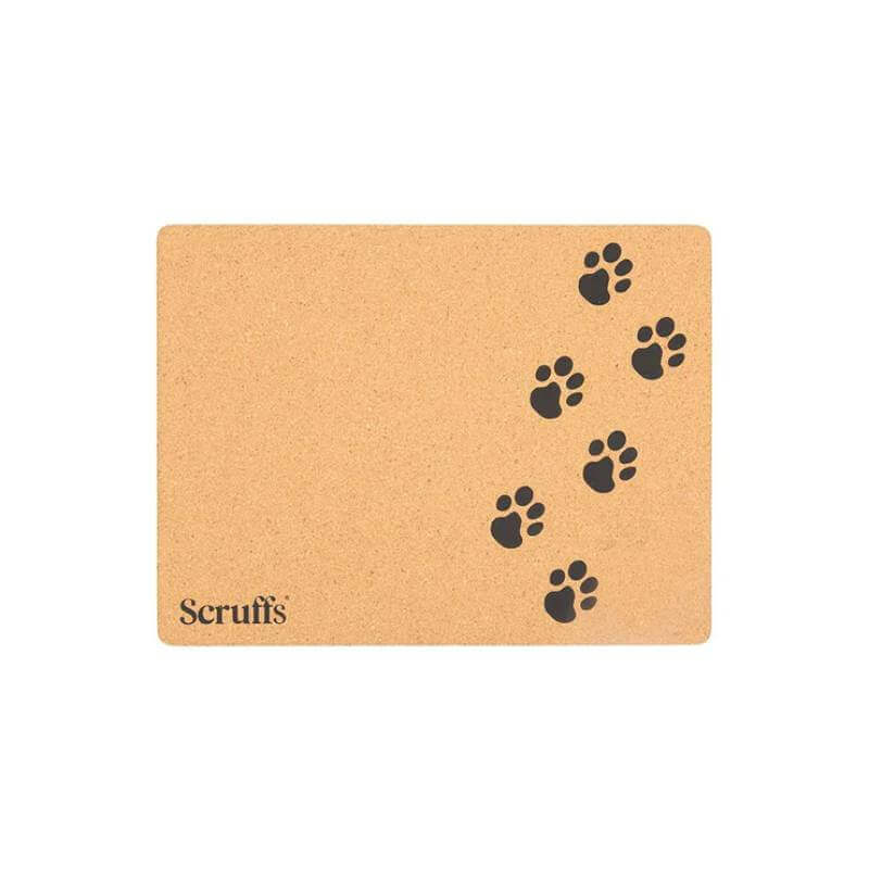 Scruffs Cork Pet Placemat Paw Print 40x30cm-Pet n Pony-Scruffs