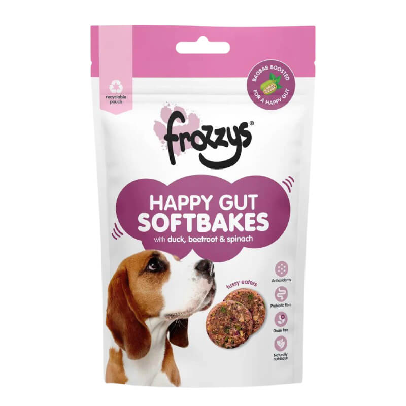 Frozzys Happy Gut Softbakes Duck &amp; Beetroot 80g-Pet n Pony-Frozzys