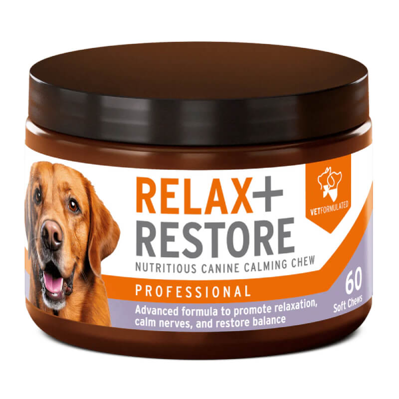 Aniforte Relax + Restore Calming Soft Chews for anxious dogs, 60pk, natural anxiety relief.