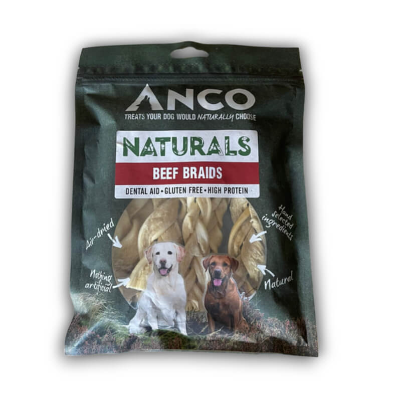 Anco Naturals Beef Braids 100g-Pet n Pony-Anco