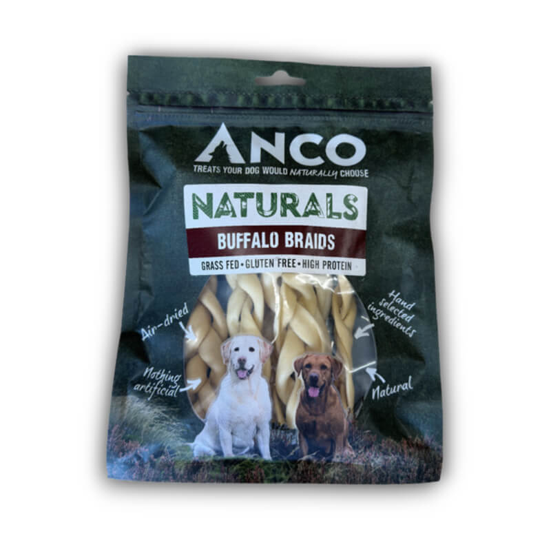 Anco Naturals Buffalo Braids 100g-Pet n Pony-Anco