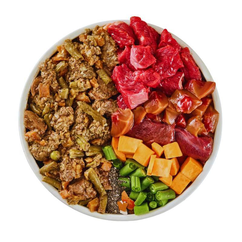 Wilsons Premium Fresh Dog Food Beef 8x380g with organ meat, beans, sweet potatoes & veggies.