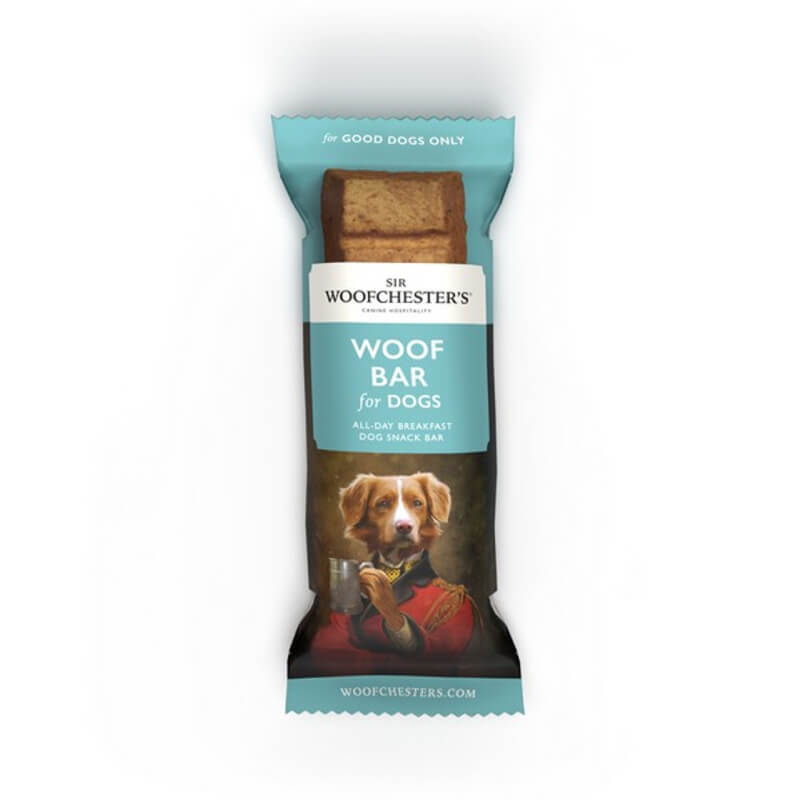 Sir Woofchesters Woof Bars 35g: tasty semi-moist dog treats, perfect for all day breakfast.