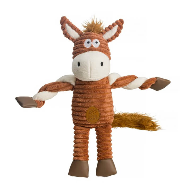House of Paws Horse Jumbo Cord Plush Toy with floppy arms, big eyes, and a bushy tail.