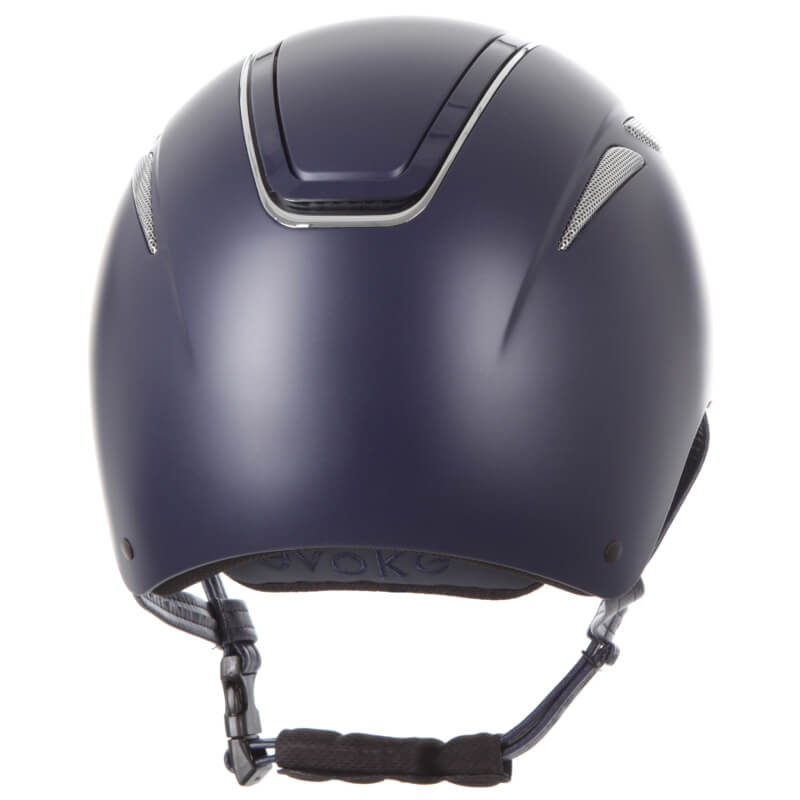 Evoke Callisto Classic Peak Equestrian Riding Helmet Navy/Chrome-Pet n Pony-Evoke
