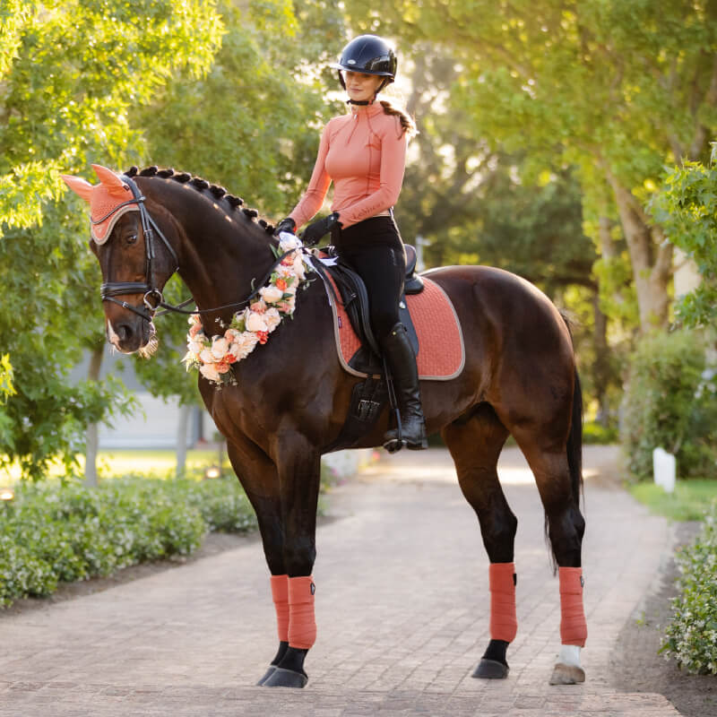 Lemieux Classique Suede Dressage Square Apricot-Pet n Pony-LeMieux