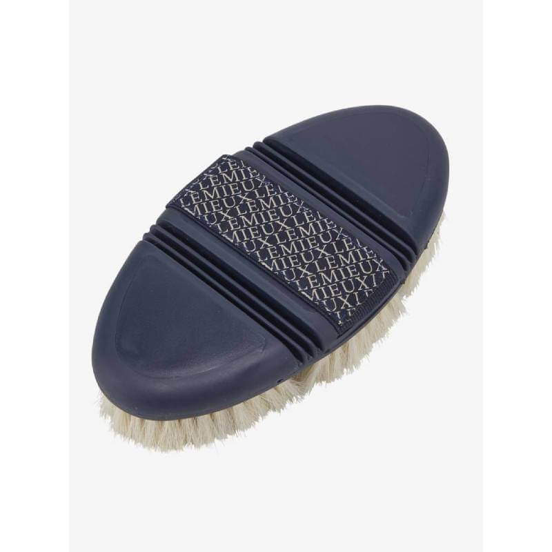 LeMieux Flexi Goats Hair Body Brush Navy—ideal for horse grooming.