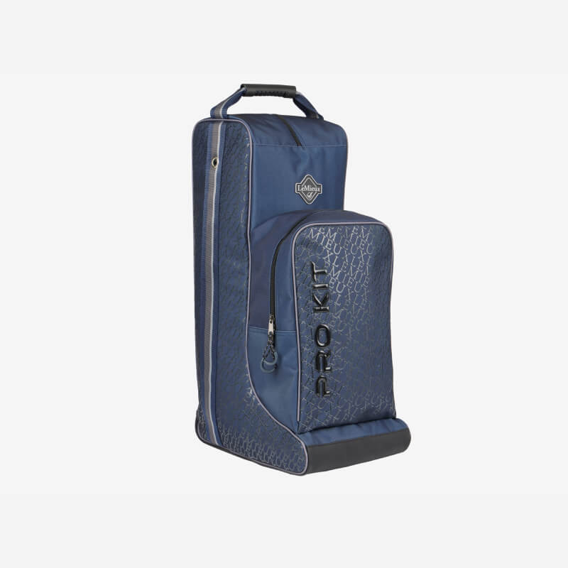 LeMieux Elite Pro Boot &amp; Hat Bag Navy with handle and front zip pocket by LeMieux.