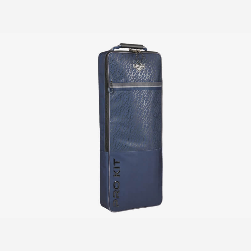 LeMieux Elite Pro Bridle Bag Navy—rectangular with handle, zipper pocket, and PRO KIT text.