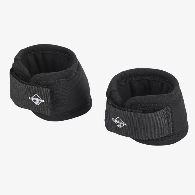 LeMieux Toy Pony Over Reach Boots Black with velcro straps for LeMieux Toy Pony accessories.