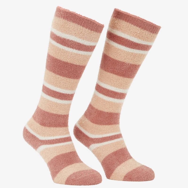 Lemieux Sabrina Stripe Fluffies Socks Apricot Adult