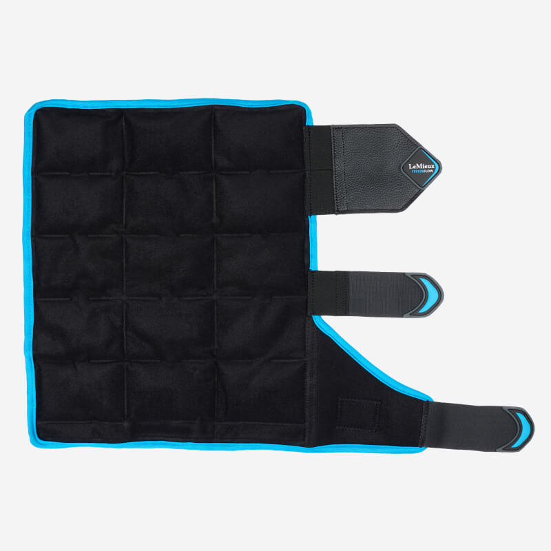 LeMieux Freeze Flow Ice Boot Front, black, onesize, cooling wrap with adjustable straps.