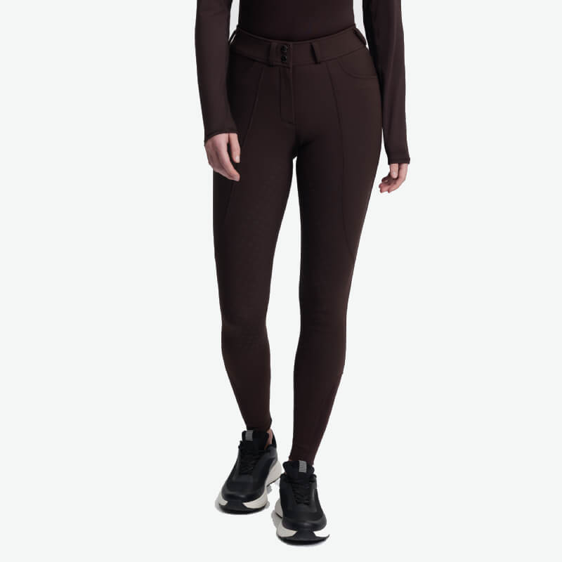 LeMieux Brilliance Full Seat Breeches Espresso with belt loops, front closure, and full grip.