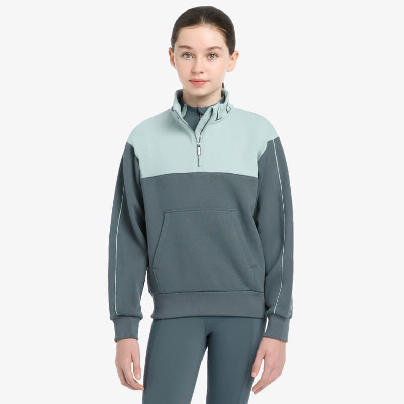 Lemieux Young Rider Kate Quarter Zip Sweat Petrol/Glacier